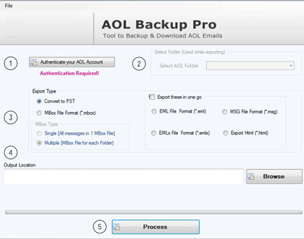 Aol Backup Formats