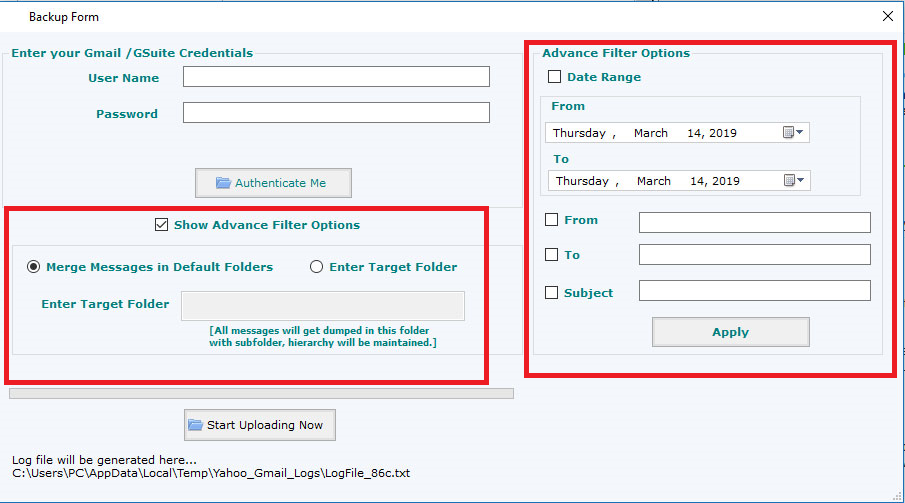 Advance Filter Export