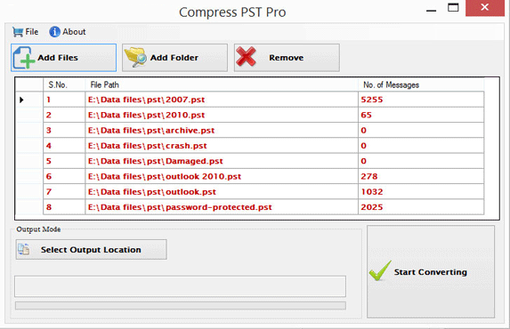 Bulk Compress PST