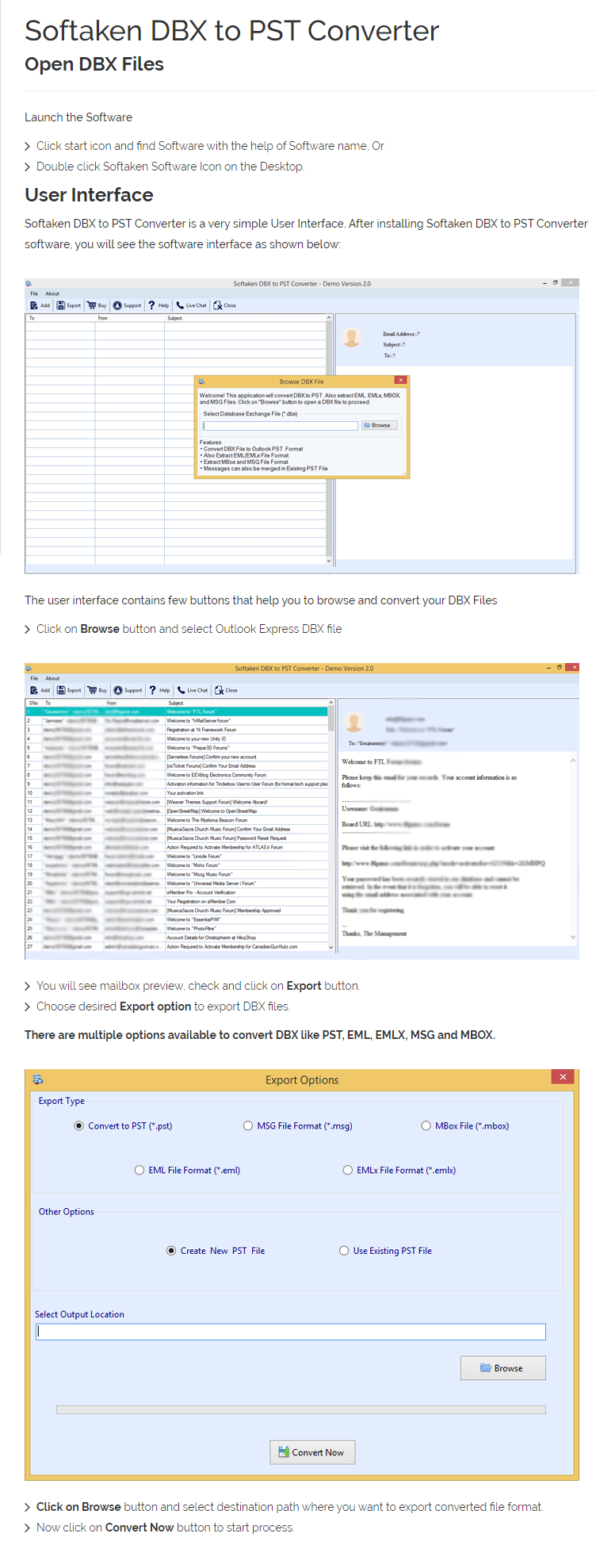 DBX to PST User Manual