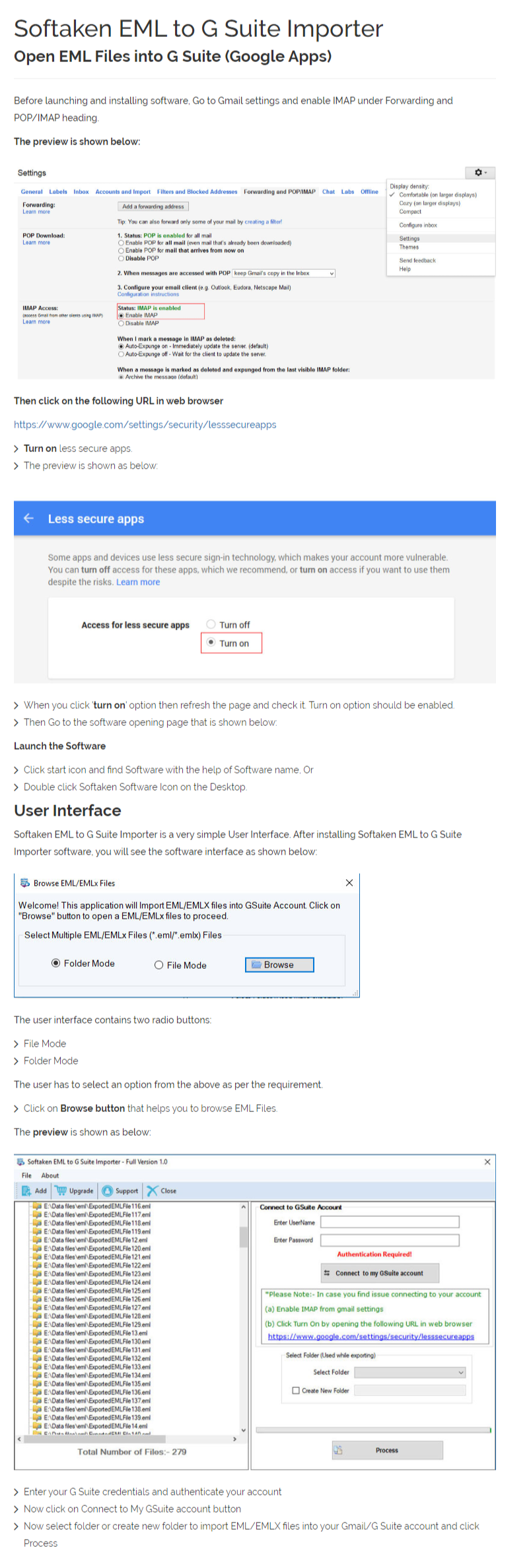 EML to G Suite User Manual