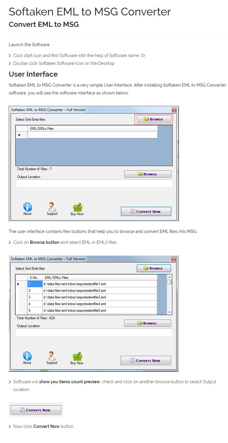 EML to MSG User Manual