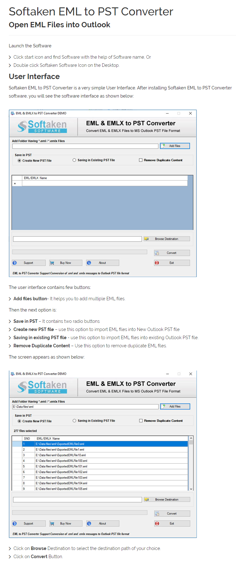 EML to PST User Manual