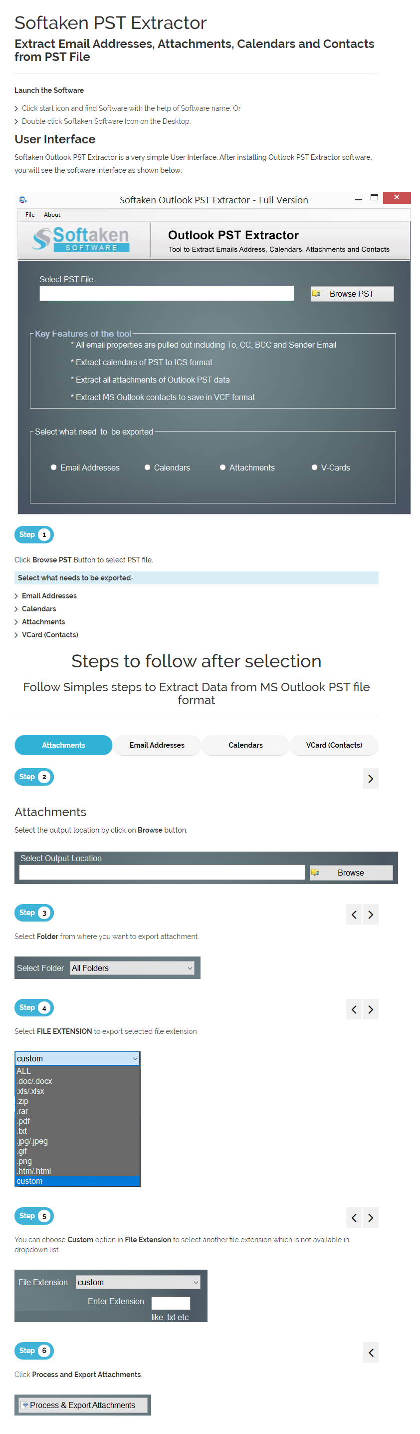 Extract Outlook PST User Manual