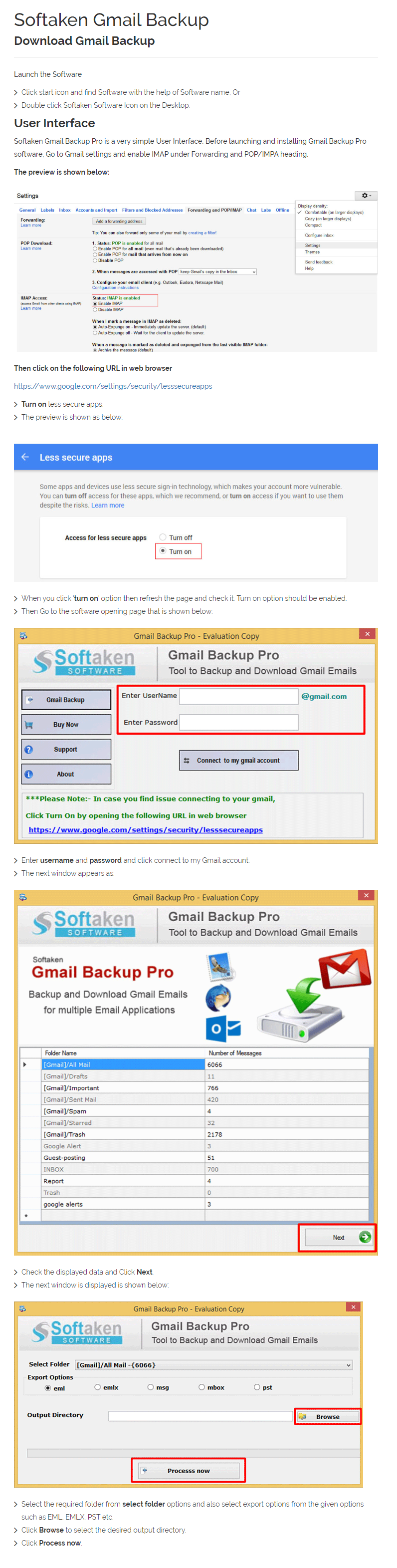Gmail Backup Tool User Manual
