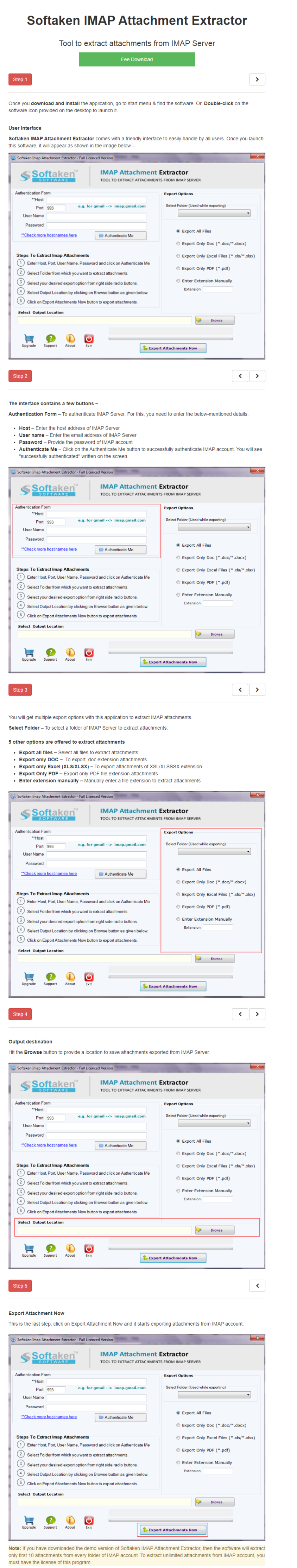 IMAP Attachment Extractor User Manual