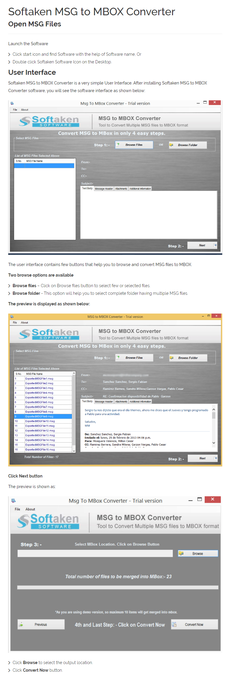 MSG to MBOX Converter User Manual