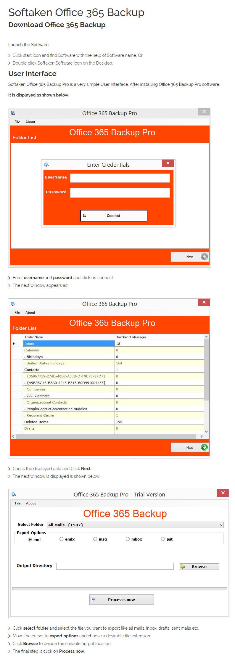Office 365 Backup User Manual