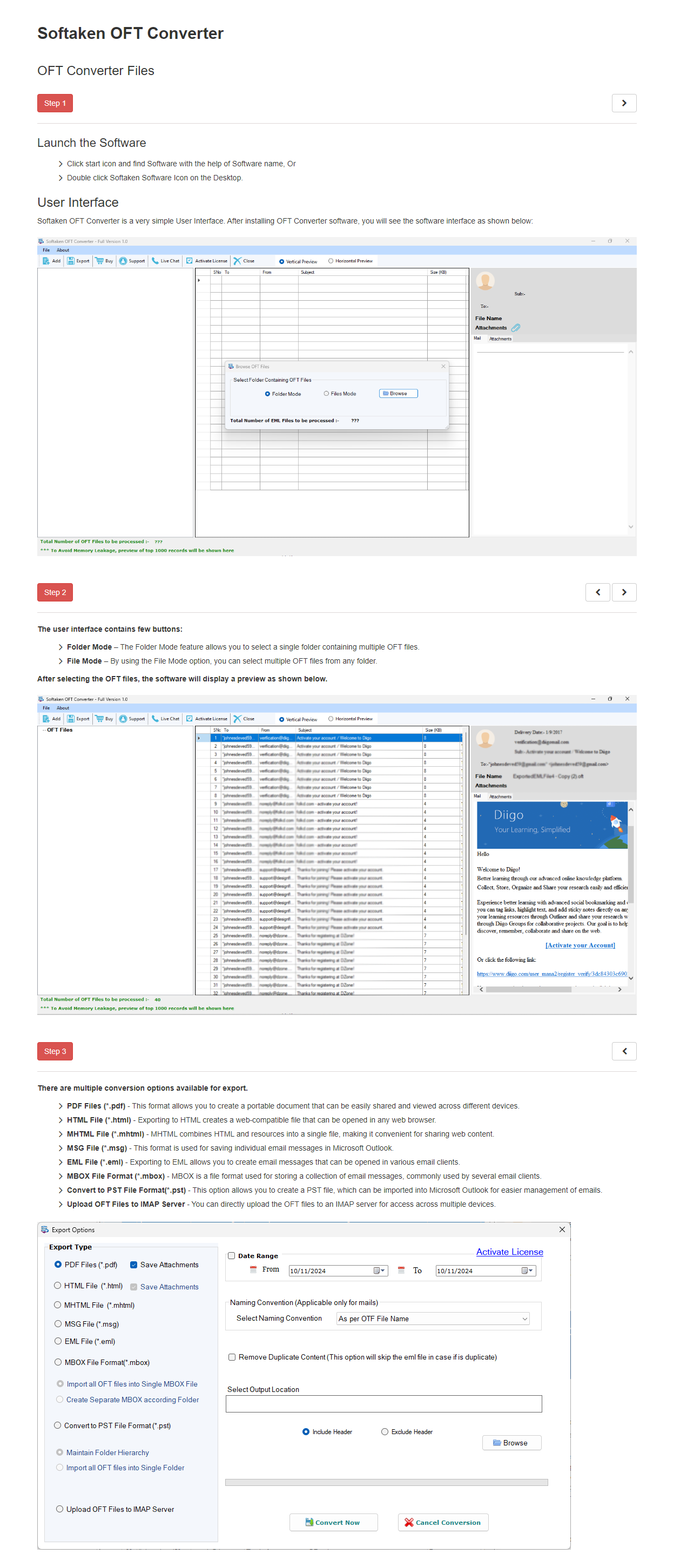 OFT Converter User Manual