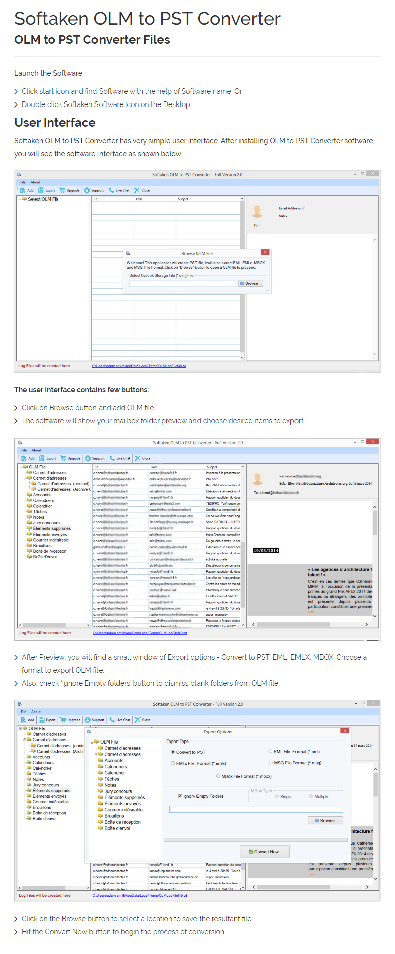 OLM to PST Converter User Manual