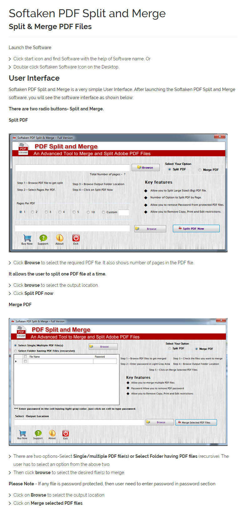 PDF Split User Manual