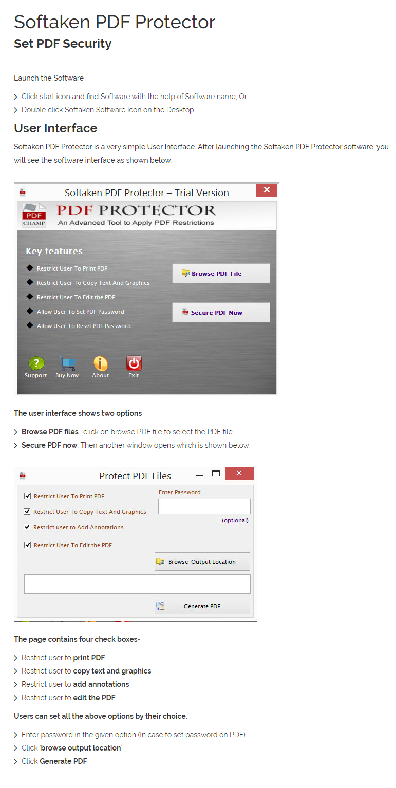 Protect PDF User Manual