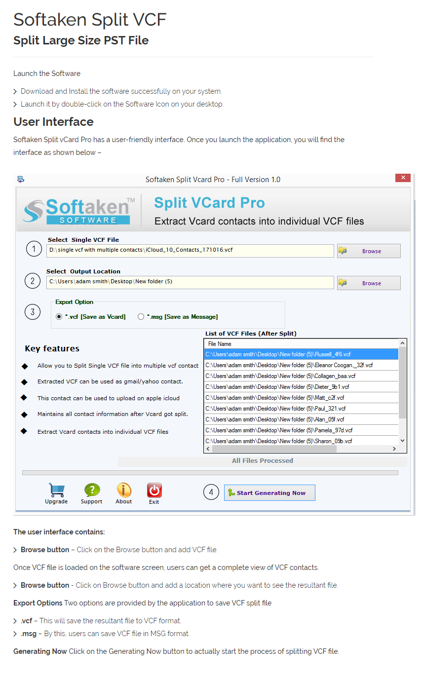 Split VCF User Manual