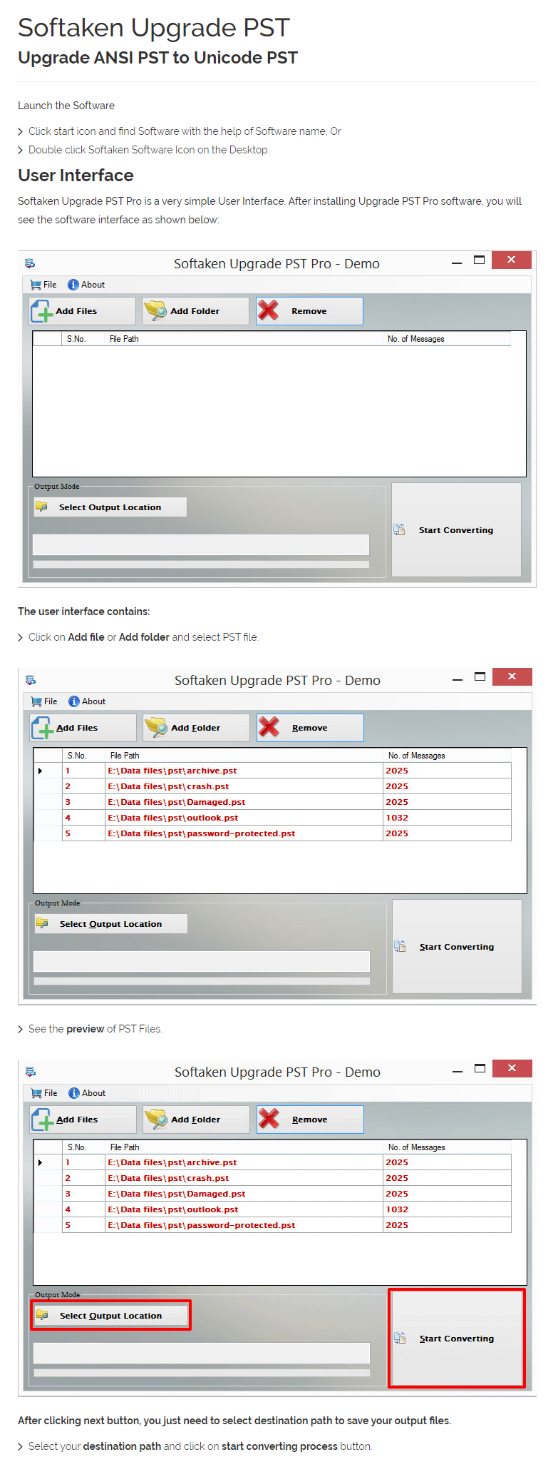 Upgrade PST User Manual