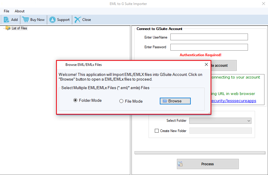 import EML 2 G Suite