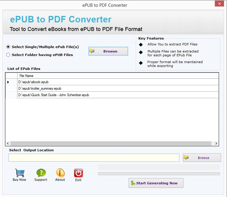 Epub to PDF Converter