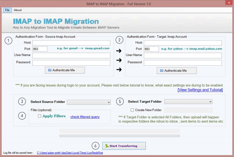 IMAP to IMAP Migration