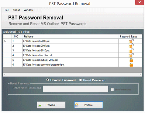 PST Password Remover