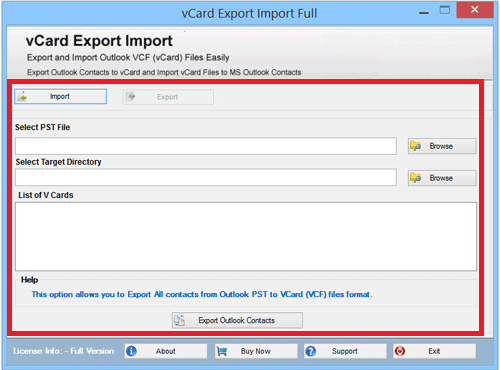 Vcard Export